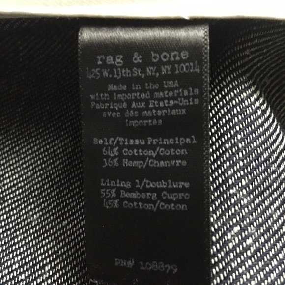 Indigo denim long vest/sleeveless coat by Rag & Bone, Small - Picture 7 of 7